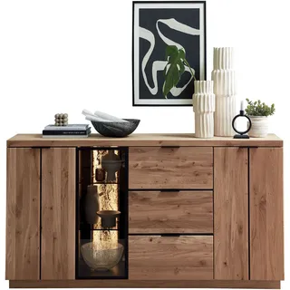 Wohnconcept Sideboard 180 x 93 x 48 cm Wildeiche Bianco / Anthrazit