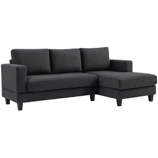 Homcom Eckcouch Polyester 2-Sitzer Dunkelgrau