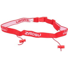 ZAOSU Triathlon Startnummernband für Laufen und Triathlon | Unisex Racenumber Belt, Farbe:rot