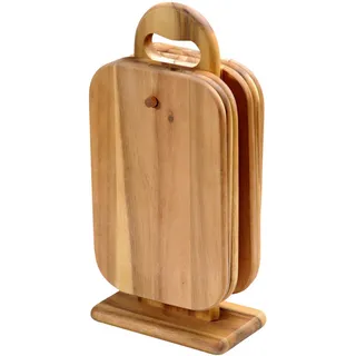 Homeware Profession. Brettchenständer , Holz , Akazie , 9x32x15 cm , Fsc , Küchenzubehör, Schneidebretter