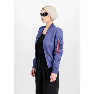 Bomberjacke ALPHA INDUSTRIES "MA-1 TT Light W", Damen, Gr. L, lila (night lila), Shell: 100% Nylon. Lining: 100% Nylon, Jacken Bomberjacke