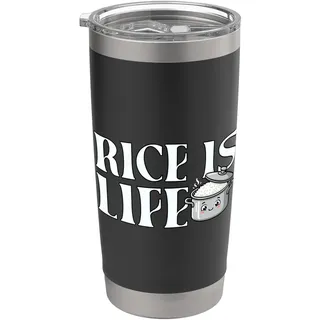Rice Is Life Philippinisches Essen Lustiger Pinoy Love Rice Philippines Doppelwandiger Edelstahl-Thermobecher