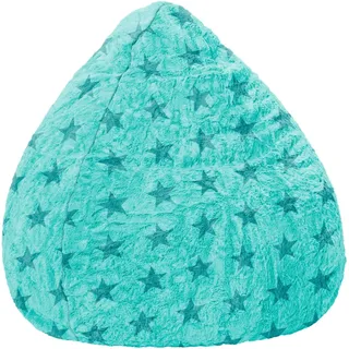 Sitting Point Sitzsack BeanBag Fluffy 220 l Türkis Sternen-Muster