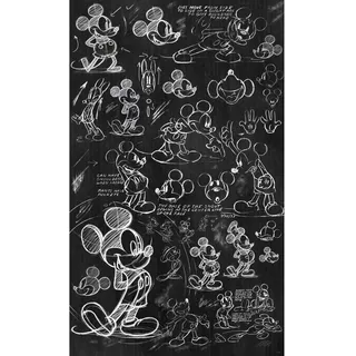 KOMAR Fototapete Mickey - Chalkboard 120 x 200 cm