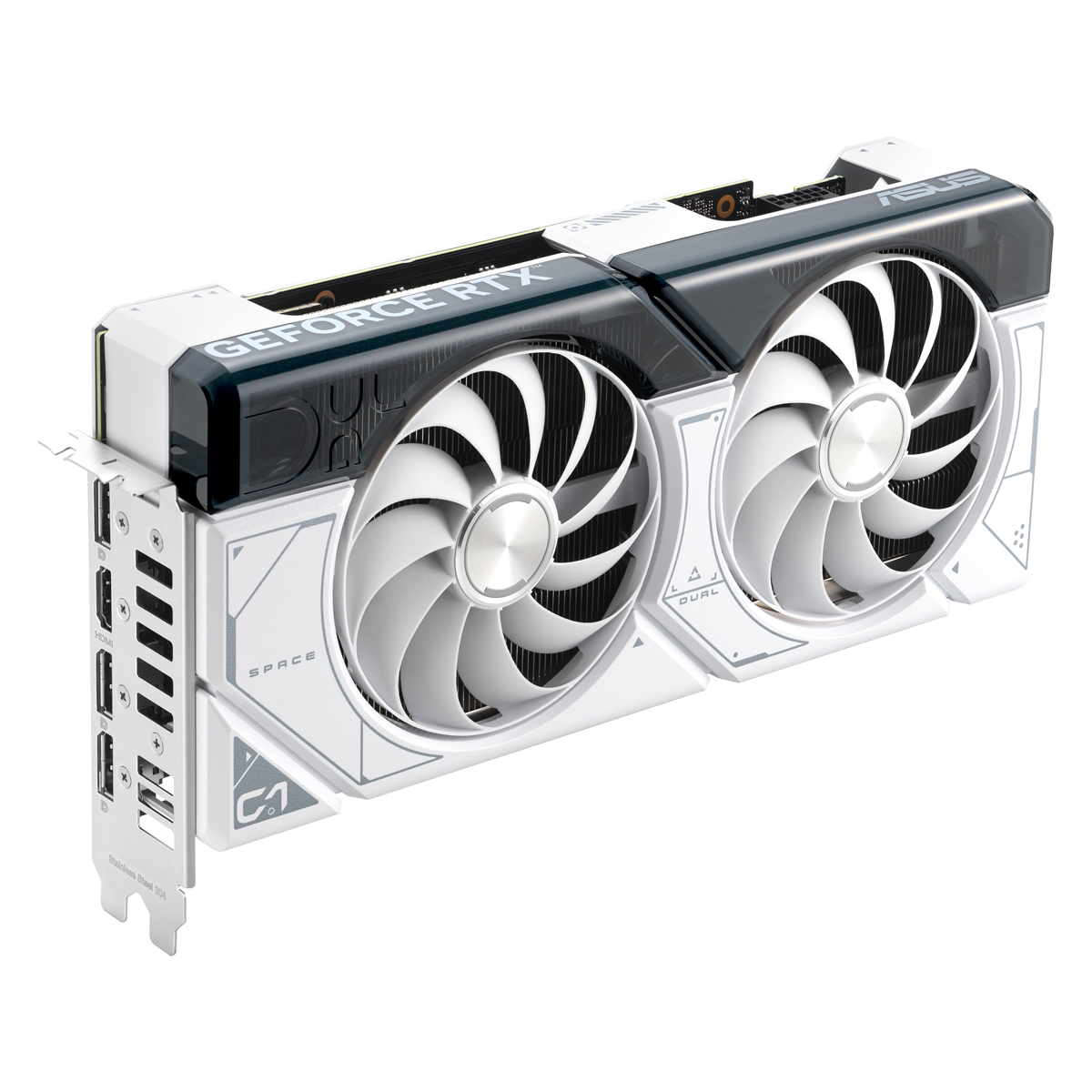 Bild von Dual GeForce RTX 4070 SUPER White OC, DUAL-RTX4070S-O12G-WHITE, 12GB GDDR6X, HDMI, 3x DP (90YV0K84-M0NA00)