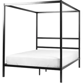 Beliani Himmelbett 140 x 200 cm Schwarz