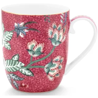 Pip Studio Flower Festival Henkelbecher Dark pink 145ml