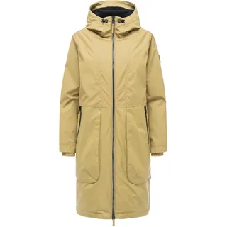 Langmantel NAVAHOO "Langmantel Edelumhang 14", Damen, Gr. XXL, grün (urban khaki), Obermaterial: 60% Polyester PES. 40% Polyurethan PU. 100% Polyester PES. Obermaterial: Futter: 100% Polyester PES. 100% Polyester PES., Mäntel Langmantel