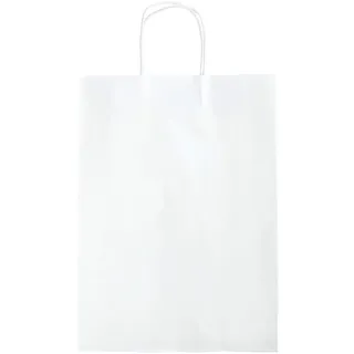 Folia Tragetasche Kraftpapier XL weiß 31,0 x 42,0 cm, 15 Stück,