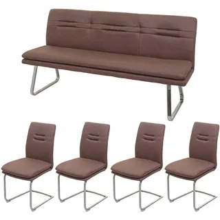 MCW Esszimmer-Set Braun 5er-Set