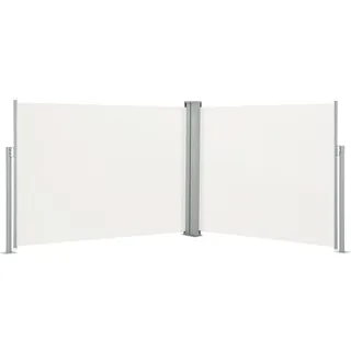 vidaXL Ausziehbare Seitenmarkise Creme 140 x 1000 cm - Creme