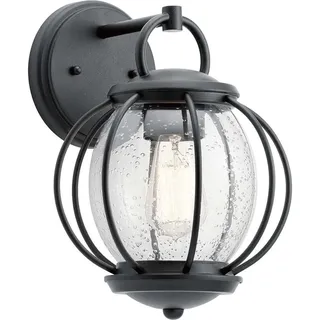 Elstead Lighting Elstead Vandalia Außen-Wandleuchte E27 Strukturiertes Schwarz IP44 - Schwarz