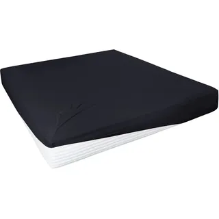 Primera Spannbettlaken Jersey-Elasthan 140 x 200 - 160 x 220 cm schwarz