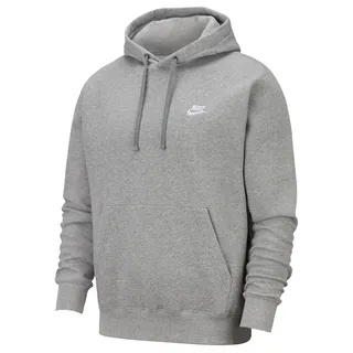 Nike Sportswear Club Fleece Hoodie 063 dk grey heather/matte silver/white M