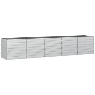 vidaXL Garten-Hochbeet 400 x 80 x 77 cm Silber