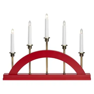 MARKSLOJD Brücke roter Kerzenständer