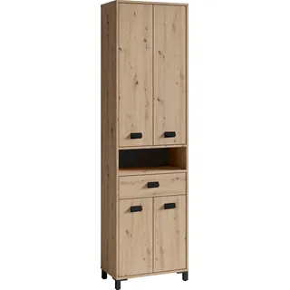 byLIVING Hochschrank Wellness Breite 54 cm Artisan Eiche Dekor