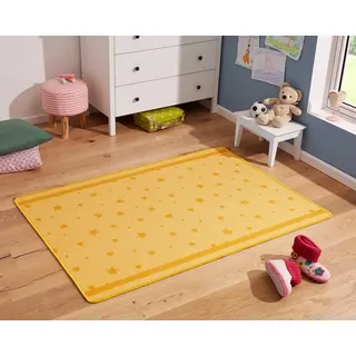 Zala Living Sterne und Herzen Kinderteppich, Polyamid, Orange, 140 x 100 x 0,8 cm