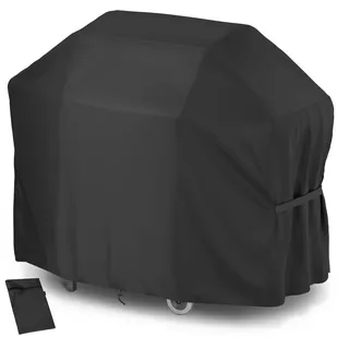 Velway Grillabdeckung 132x68x109cm Wetterfest für Gasgrill - Grill Abdeckhaube Regendicht BBQ Abdeckung Cover Schutzhülle Haube Staubdicht Grill Abdeckplane Grillschutz - Schwarz