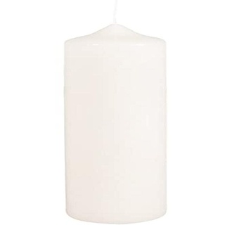 Rayher 3140596 Stumpenkerze, creme, rund, Länge 20 cm, 7 cm ø,100% Paraffin, RAL-Gütezeichen, Rundkerze, Taufkerze, Kommunionkerze, Kerzenrohling zum Verzieren und Basteln