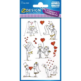 Avery Zweckform Deko Sticker Brautpaar 55181 666244