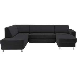 Xora Wohnlandschaft , Dunkelgrau , Textil , Uni , U-Form , 301x198 cm , Goldenes M , Typenauswahl, Bettkasten erhältlich, Fußauswahl, Stoffauswahl, Relaxfunktion, seitenverkehrt erhältlich, Bettfunktion erhältlich, Hocker erhältlich , Wohnzimmer, Sofas & Couches, Wohnlandschaften, Wohnlandschaften in U-Form