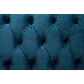 XXL Sofa 3 Sitzer Couch Chesterfield Polster Sitz Garnitur Textil Leder Blau Neu - Blau