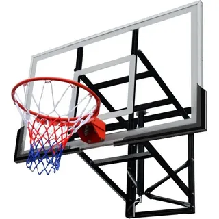 MASTER Basketball-Backboard-Set 140x80 cm mit Ring und Netz - Schwarz