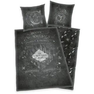 Herding Harry Potter Karte des Rumtreibers Wende Bettwäsche 2tlg 135 x 200 cm 80 x 80 cm