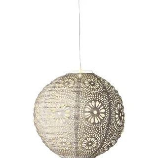 Solar Gartenleuchte LED Laterne 25x23cm Kunststoff Warmweiß - Braun