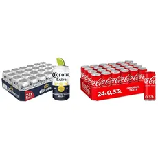 Corona Extra Premium Lager Dosenbier (24 X 0.33 l) und Coca-Cola Classic (24 x 330 ml)