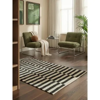 HANSE HOME Vika Wollteppich 120 x 180 cm Schwarz/Weiß
