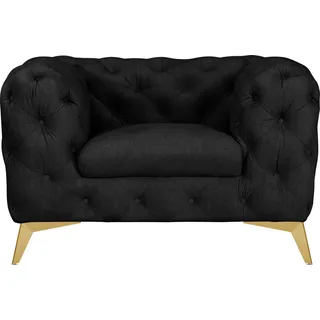 Home Affaire Chesterfield-Sessel Glynis Polyester 125 x 75 x 97 cm Grau