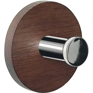 Spirella Handtuchhaken Haken Selbstklebend Bad und Küche Handtuchhalter Kleiderhaken Ohne Bohren Walnuß Braun