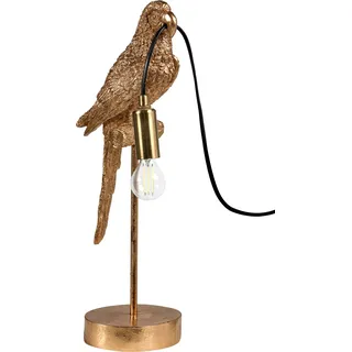 BELIANI Tischlampe Gold Kunstharz 46 cm Hoch 1-Flammig Glühbirnen-Optik Tiermotiv Papagei Langes Kabel mit Schalter Glam Nachttischlampe Leselampe - Gold