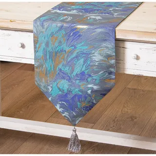 Alexandra House Living Tischläufer, blau, 30 x 180 cm