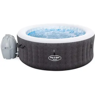 Bestway Lay-Z-Spa Havanna - Aufblasbarer Whirlpool/Sprudelbad - Modell 54298 - mit Pumpe - 81 Luftdüsen - 669 L - 4 Personen - Rund - Schwarz/Weiss