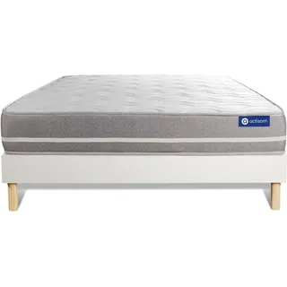 Actimemo touch matratze 200x200cm + Bettgestell mit lattenrost , Härtegrad 2 , Memory-Schaum , Höhe : 20 cm