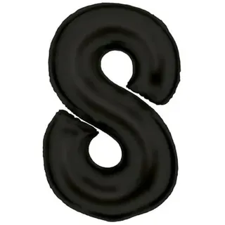Amscan Große Zahl 8 Silk Lustre schwarz Folienballon N34 verpackt 86 cm