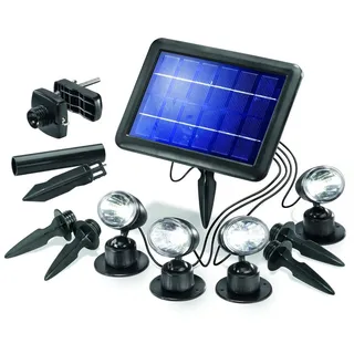 esotec Solarleuchte Kunststoff 4,7 cm 4er Set schwarz