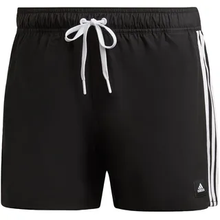 adidas 3-Streifen CLX Badeshorts Black / White XS