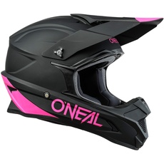 Bild von | Motocross-Helm | MX Enduro Motorrad | ABS-Schale, , Lüftungsöffnungen für optimale Belüftung & Kühlung | 1SRS Helmet SOLID V.24 | Erwachsene | Schwarz Pink | Größe S