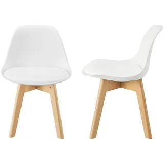[en.casa] Kinderstuhl Elvdal 56 x 38 x 33 cm Buche weiß