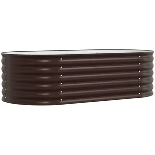 Garten-Hochbeet verzinkter Stahl 160 x 80 x 44 cm Braun