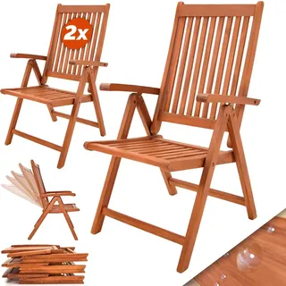 CASARIA Gartenstuhl 55 x 70 x 106 cm braun 2 St.