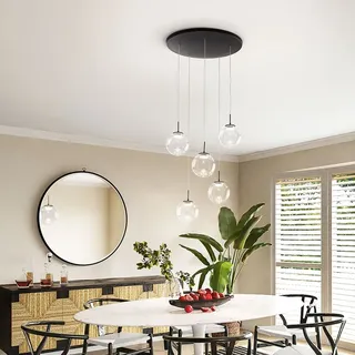 Fabas Luce Ariel 5-flg. 50 cm rund transparent