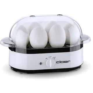 Cloer 6081 6 Eier + Eipicker Weiß