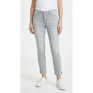 7/8-Jeans MAC "Dream Summer", Damen, Gr. 42, Länge 26, authentic light grau used, Denim/Jeans, Obermaterial: 75% Baumwolle, 12% Modal, 9% Polyester, 4% Elasthan, figurbetont knöchelfrei, Jeans 7/8-Jeans, verkürzt mit Schlitz am Saum