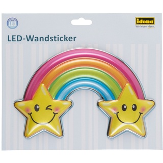 IDENA LED Wandsticker Lampe Regenbogen, 22x13cm,