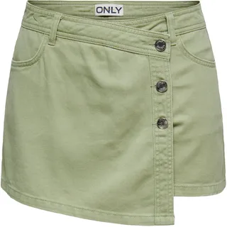 Hosenrock ONLY "ONLLESLY REG COL SKORT PNT", Damen, Gr. S (36), tea, Obermaterial: 100% Baumwolle, unifarben, mini, Röcke Hosenrock, Baumwolle, Regular Waist